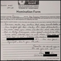 Daisy Award - March 30th, 2018