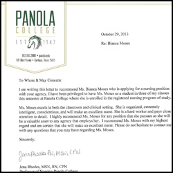 Panola College - Jena Rhodes